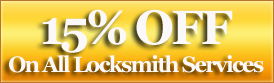 15% off ton all locksmith services